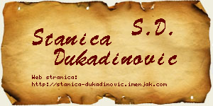 Stanica Dukadinović vizit kartica